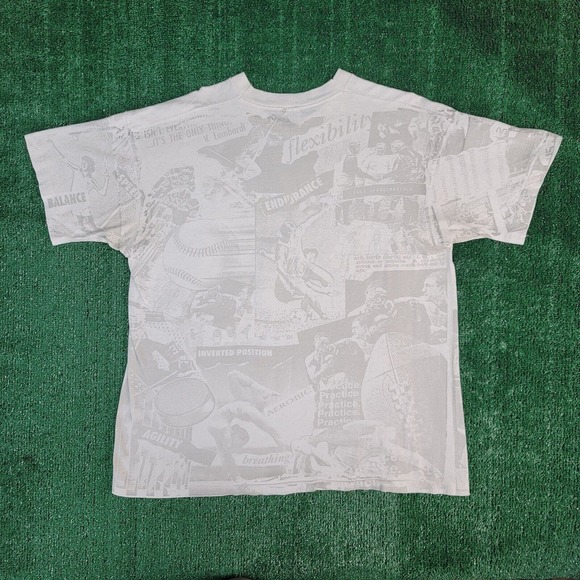 Vintage 90s Michigan State Spartans AOP Shirt Size XL All Over Print Made in USA - Picture 7 of 13